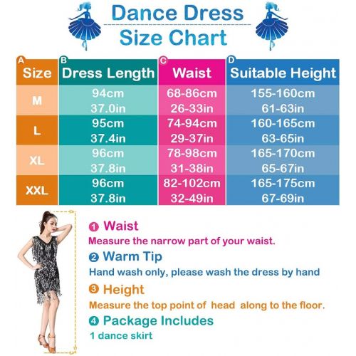  Magogo Latin Dance Dresses Sequin Tassels Prom Costume Great Gatsby Themed Party Skirt