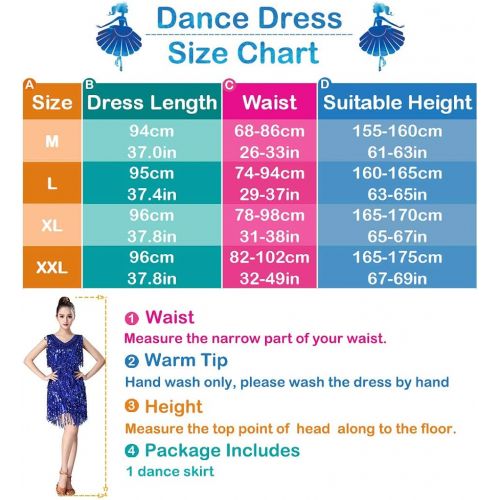  Magogo Latin Dance Dresses Sequin Tassels Prom Costume Great Gatsby Themed Party Skirt