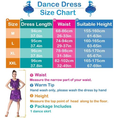  Magogo Latin Dance Dresses Sequin Tassels Prom Costume Great Gatsby Themed Party Skirt