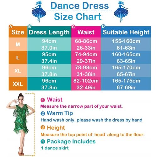  Magogo Latin Dance Dresses Sequin Tassels Prom Costume Great Gatsby Themed Party Skirt