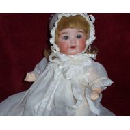 MagpieMarysMarket Armand Marseille HAPPY TOT, 7 inches tall, Bisque Head, Composition Body, Blonde Wig, Blue Sleep Eyes circa 1910 German