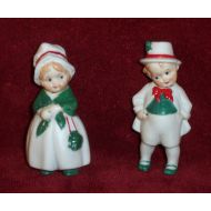 MagpieMarysMarket Antique German Bisque Nodder Dolls circa 1920 3 Inch - Irish Couple  In Very Nice Condition - set 1