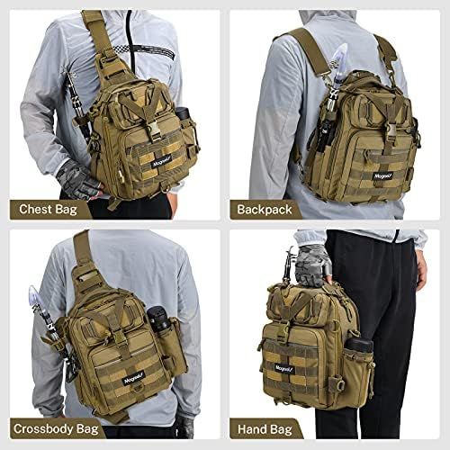  [아마존베스트]Magreel Fishing Backpack with Fishing Case Fishing Bag with Rod Holder and 3600 Bait Box Backpack Shoulder Bag Rod Bags for Fishing Accessories Fishing Tackle Fishing - Black/Khaki