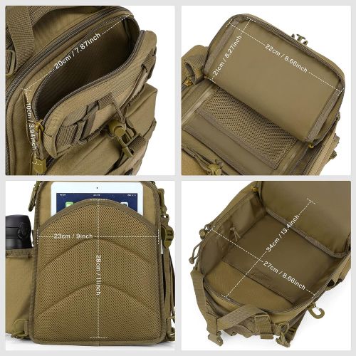  [아마존베스트]Magreel Fishing Backpack with Fishing Case Fishing Bag with Rod Holder and 3600 Bait Box Backpack Shoulder Bag Rod Bags for Fishing Accessories Fishing Tackle Fishing - Black/Khaki