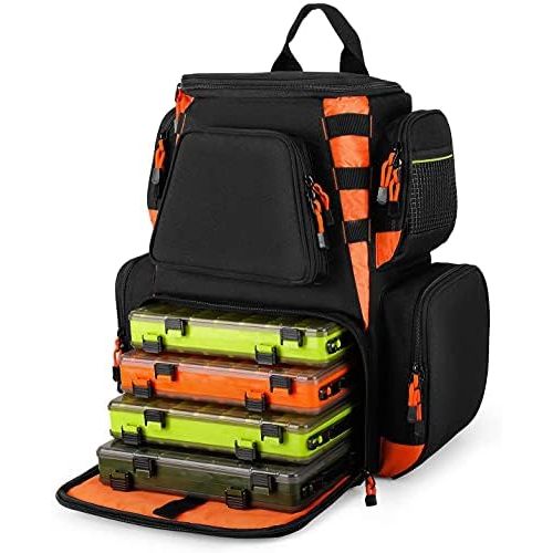  [아마존베스트]Magreel Fishing Backpack, Large Waterproof Fishing Tackle Bag Multifunctional Bags for Fishing Camping Hiking Cycling