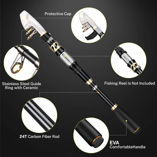  [아마존베스트]Magreel Fishing Rod 1.8/2.1/2.4/2.7/3/3.3 m Telescopic Fishing Portable Spinning Rod for Travel Surf Saltwater Freshwater Bass Fishing Boat