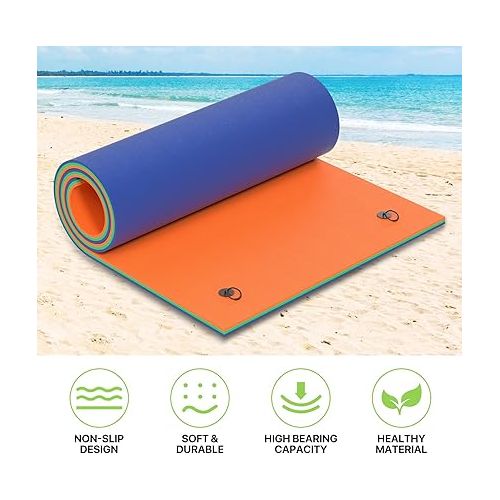  Magshion Large Water Floating Mat for Adults Pool Lake Boating Float Pad 7 x 6 ft