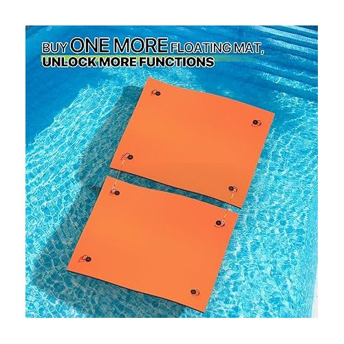  Magshion Large Water Floating Mat for Adults Pool Lake Boating Float Pad 7 x 6 ft
