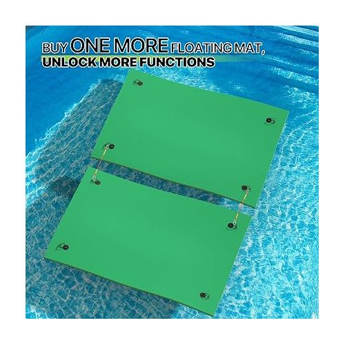  Magshion Large Water Floating Mat for Adults Pool Lake Boating Float Pad 9 x 6 ft