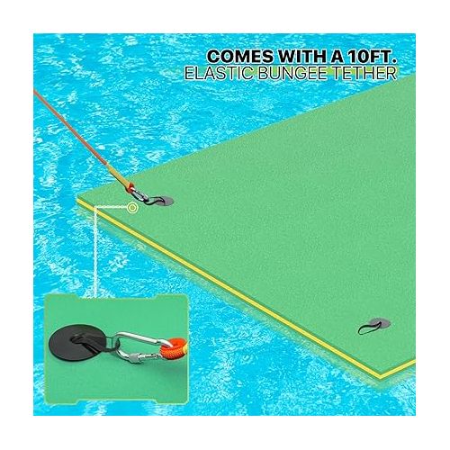  Magshion Large Water Floating Mat for Adults Pool Lake Boating Float Pad 9 x 6 ft