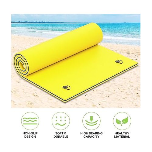  Magshion Large Water Floating Mat for Adults Pool Lake Boating Float Pad 8 x 6 ft