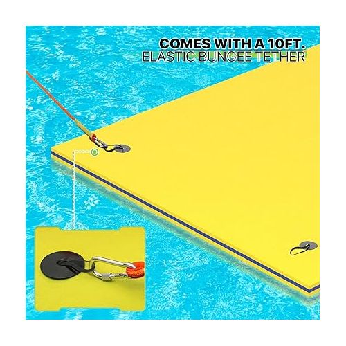  Magshion Large Water Floating Mat for Adults Pool Lake Boating Float Pad 8 x 6 ft