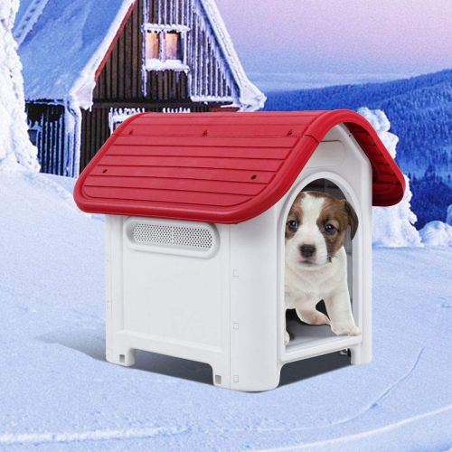  Magshion Up to 20 lb Plastic Outdoor Dog House Pet at Kennel Puppy Shelter