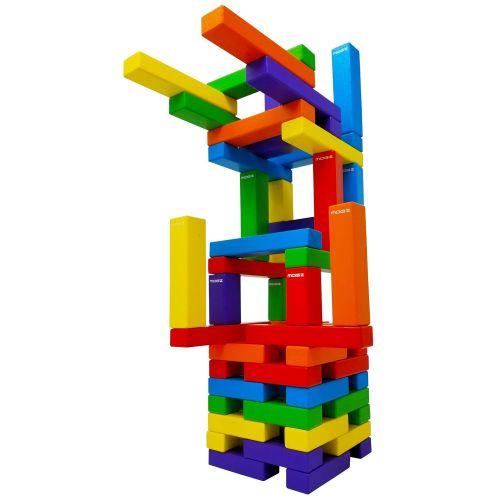  Magz Wooden Bricks 60 Piece Magnetic Building and Stacking Blocks Set