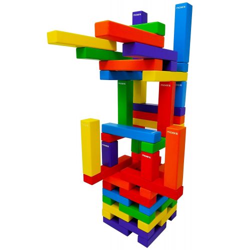  Magz Wooden Bricks 60 Piece Magnetic Building and Stacking Blocks Set
