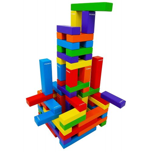  Magz Wooden Bricks 60 Piece Magnetic Building and Stacking Blocks Set