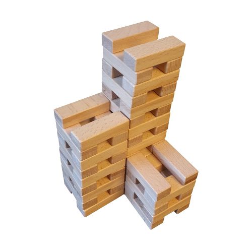  Magz Magnetic Wooden Bricks 40 Piece, Magnetic Building Blocks containing 40 magnetized Natural Wood Bricks / Blocks Building and Stacking Set Offered