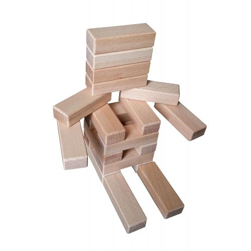  Magz Wooden Bricks 120 Piece Set Magnetic Building Blocks