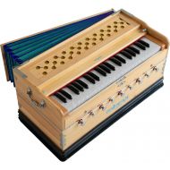 [아마존베스트]Harmonium by Maharaja Musicals, In USA, 9 Stops, 3 1/2 Octave, Double Reed, Coupler, Natural Color, Standard, Book, Padded Bag, A440 Tuned, Musical Instrument Indian Sangeeta (PDI-