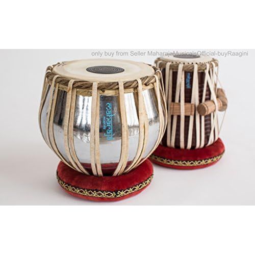  [아마존베스트]Maharaja Musicals MAHARAJA Student Tabla Drum Set, Steel Bayan, Finest Dayan with Book, Hammer, Cushions & Cover, Beginner/Student Tabla Drum Kit (PDI-IB)