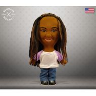 Mahinarium African American Cstom Selfie doll - personalized doll, custom doll, character doll, rag doll, art doll, made by photo