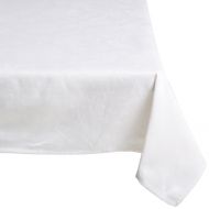 Mahogany T424T120 Gardenia Jacquard Rectangle Tablecloth, 60 by 120-Inch, White