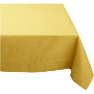 Mahogany Solid-Color 100-Percent Cotton Hemstitch Tablecloth, 60-Inch by 120-Inch Rectangle, Sunshine Yellow