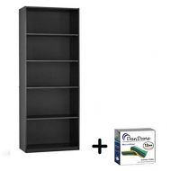Mainstays 5-Shelf Wood Bookcase - WALNUT