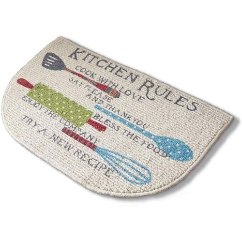  Mainstay Kitchen Rugs Mat Non Skid D Shaped Decor 18 x 30 Inches (18 x 30 Inches, 2)
