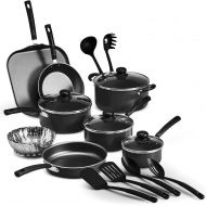 Mainstay Cookware Sets Pots and Pans ,Kitchen Cookware Set Non Stick 18 Pieces