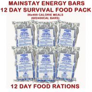 Mainstay Food Rations 6x2400 calorie bars Mainstay Emergency Food 2400-cal Bars (Pack of 6) 12 Day Rations (36 Servings 3x400cal/per/day)