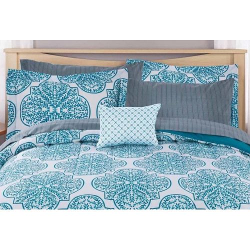  Mainstays Painted Leaf Bed in a Bag Coordinating Bedding Set