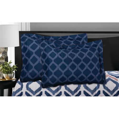  Mainstays Kelsey Ikat Geo Bed in a Bag Coordinating Bedding Set