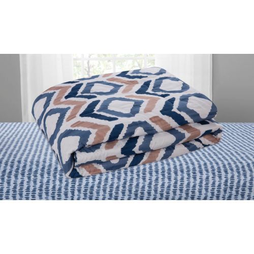  Mainstays Kelsey Ikat Geo Bed in a Bag Coordinating Bedding Set