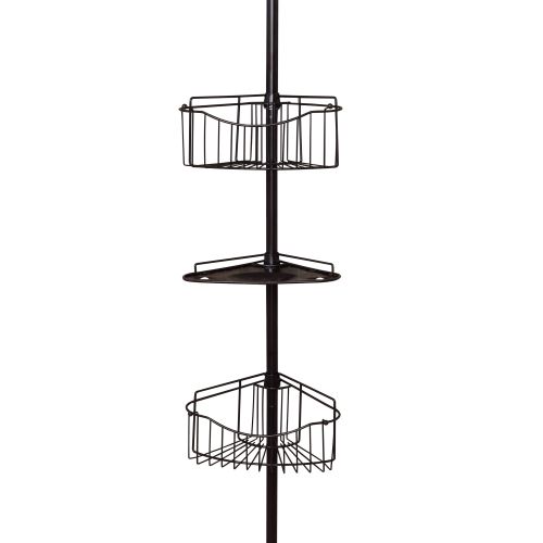  Mainstays Tension Pole Shower Caddy, Satin Nickel