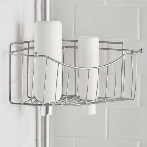  Mainstays Tension Pole Shower Caddy, Satin Nickel