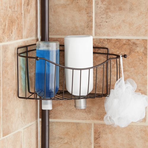  Mainstays Tension Pole Shower Caddy, Satin Nickel