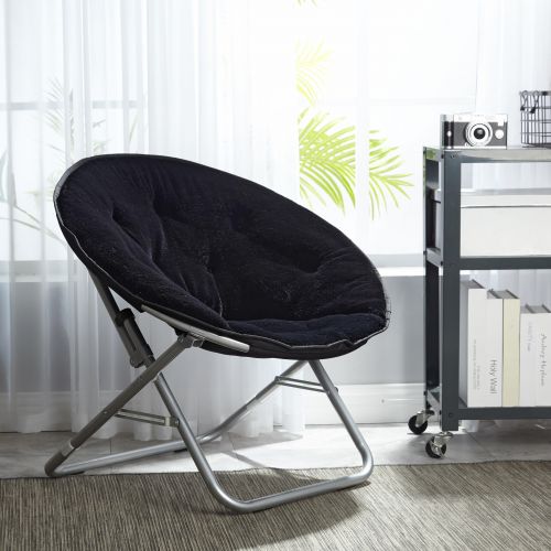  Mainstays Faux-Fur Saucer Chair, Multiple Colors