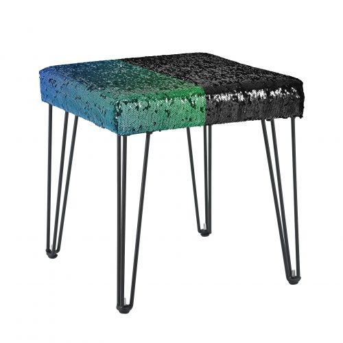  Mainstays Reversible Color Changing Sequin Stool, Multiple Colors