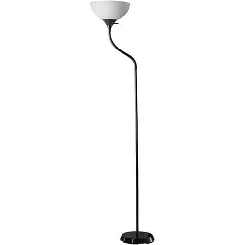  Mainstays Black Jelly Gooseneck Floor Lamp