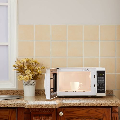  Mainstays 0.7 Cu. Ft. 700W White Microwave with 10 Power Levels