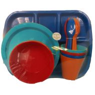 Mainstays Kids 24 pc Kids Dinner Set by Mainstays, BPA free, Microwave/dishwasher safe, toddler snack/meals, mixed colors