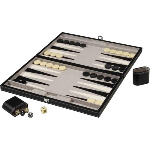  Mainstreet Classics by GLD Products Mainstreet Classics 18-Inch Backgammon Board Game Set