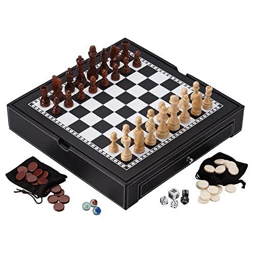  Mainstreet Classics by GLD Products Mainstreet Classics Broadway 5-in-1 Combo Board Game Set