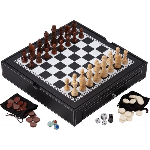  Mainstreet Classics by GLD Products Mainstreet Classics Broadway 5-in-1 Combo Board Game Set