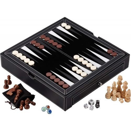  Mainstreet Classics by GLD Products Mainstreet Classics Broadway 5-in-1 Combo Board Game Set