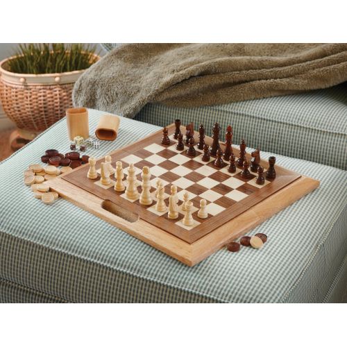  Mainstreet Classics by GLD Products Mainstreet Classics Dutchman 3-in-1 Combo Folding Board Game Set