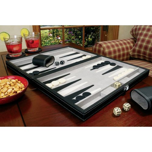  Mainstreet Classics by GLD Products Mainstreet Classics 15-Inch Backgammon Board Game Set