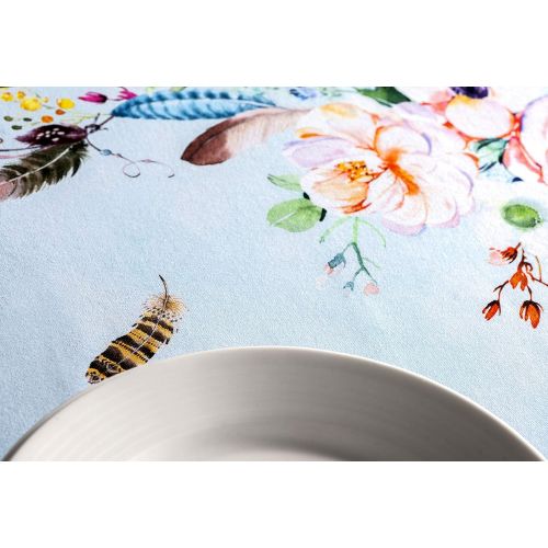  Maison d Hermine Ibiza 100% Cotton Tablecloth 60 Inch by 120 Inch