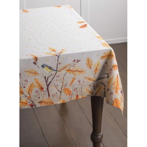  Maison dHermine Oak Leaves 100% Cotton Tablecloth 60 Inch by 108 Inch.